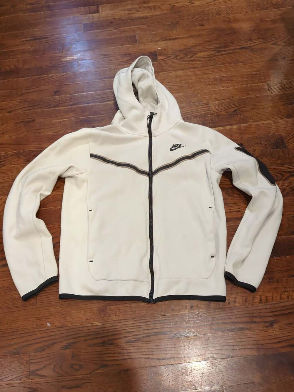 Nike Tech Fleece Full Zip Hoodie Size S Cream White Jacket